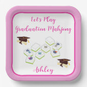 Play Graduation Mahjong PERSONALIZE Pappteller (Vorderseite)