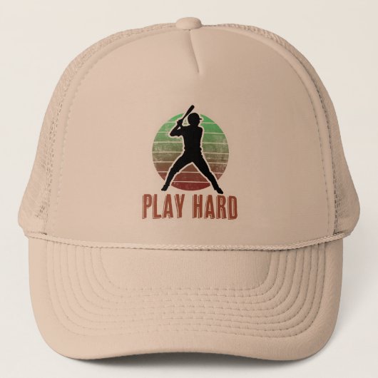 Play Hard Baseball Truckerkappe (Vorderseite)