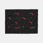 Play Hard Pray Hard Youth Boy Christian Baseball J Fleecedecke (Vorderseite (Horizontal))