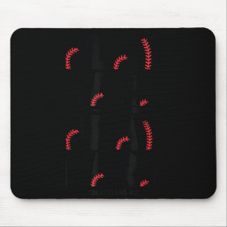 Play Hard Pray Hard Youth Boy Christian Baseball J Mousepad