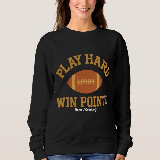 Play Hard, Win Points  Retro Game Day Sports  Sweatshirt (Vorderseite)