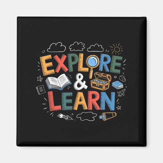 Play Is Learning Explore And Learn Preschool Teach Magnet (Vorne)
