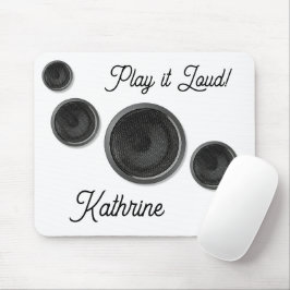 Play it Loud Lautsprecher White Mousepad