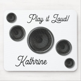 Play it Loud Lautsprecher White Mousepad