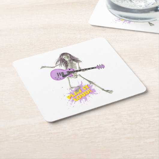 Play It Loud! Rechteckiger Pappuntersetzer (angewinkelt)