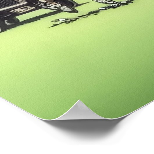 Play it where it - Golf Art Print Poster (Ecke)