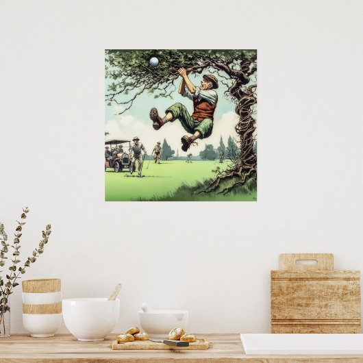 Play it where it - Golf Art Print Poster (Küche)