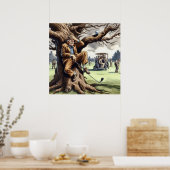 Play it where it - Golf Art Print Poster (Küche)