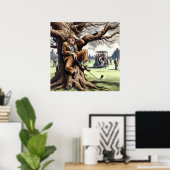 Play it where it - Golf Art Print Poster (Heimbüro)