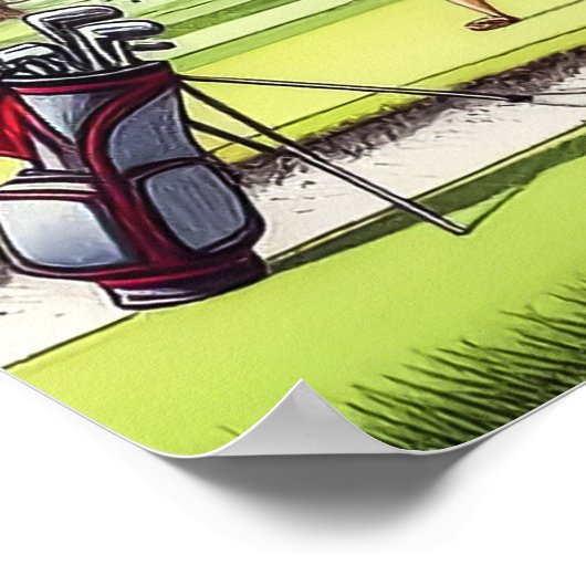 Play it where it - Golf Art Print Poster (Ecke)