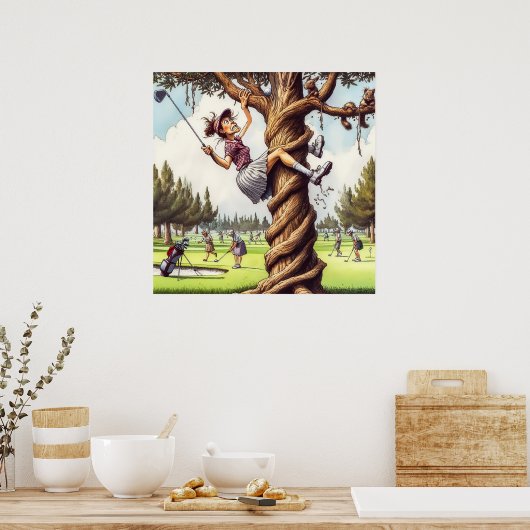 Play it where it - Golf Art Print Poster (Küche)