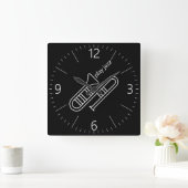 Play Jazz Quadratische Wanduhr (Zuhause)