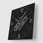 Play Jazz Quadratische Wanduhr (Winkel)