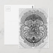 Play lagh dream - Positive Quote's Postkarte (Vorne/Hinten)