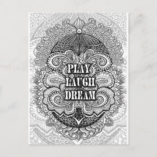 Play lagh dream - Positive Quote's Postkarte (Vorderseite)