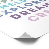 Play, Learn, Inspirier, Help, Exploration, Dream, Poster (Ecke)