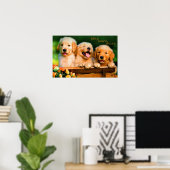 Play Learn Share Puppies Printing Poster (Heimbüro)