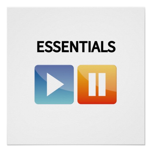 "Play Life / Pause Doubt" music and life lover Poster (Vorderseite)