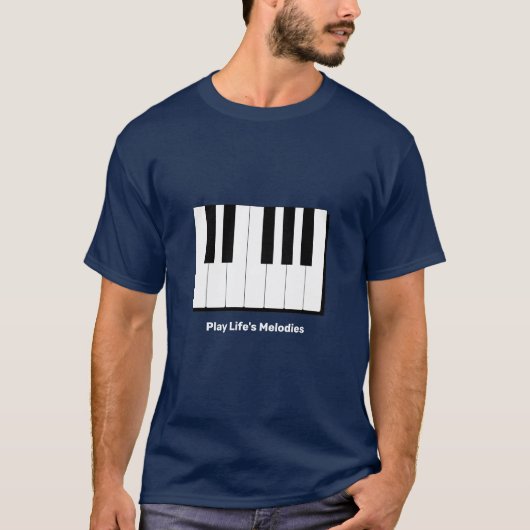 "Play Life's Melodies" MUSIK LOVER T-Shirt (Vorderseite)