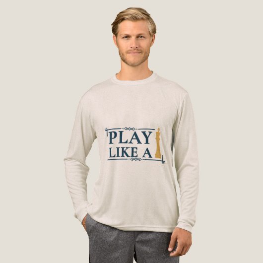 Play Like a King – Power Strategy Quote - Style A Tri-Blend Shirt (Volle Vorderseite)