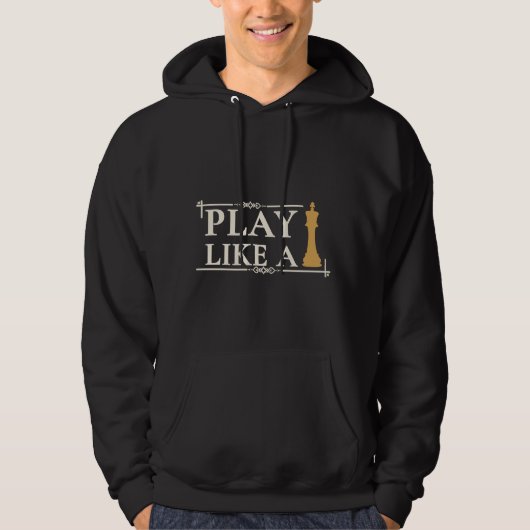 Play Like a King – Power Strategy Quote - Style B Hoodie (Vorderseite)