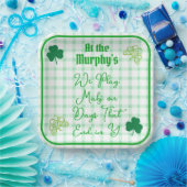 Play Mahjong Days End Y Watercolor Shamrocks Pappteller (Party)