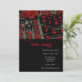 Play Mahjong - eine anpassbare Einladung (Stehend Vorderseite)