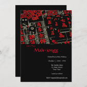 Play Mahjong - eine anpassbare Einladung (Vorne/Hinten)