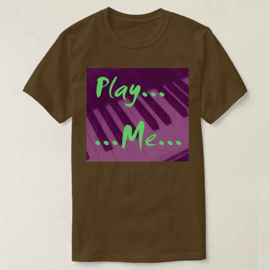 Play Me diffuses Piano Keyboard Image Lavender Tin T-Shirt (Design vorne)