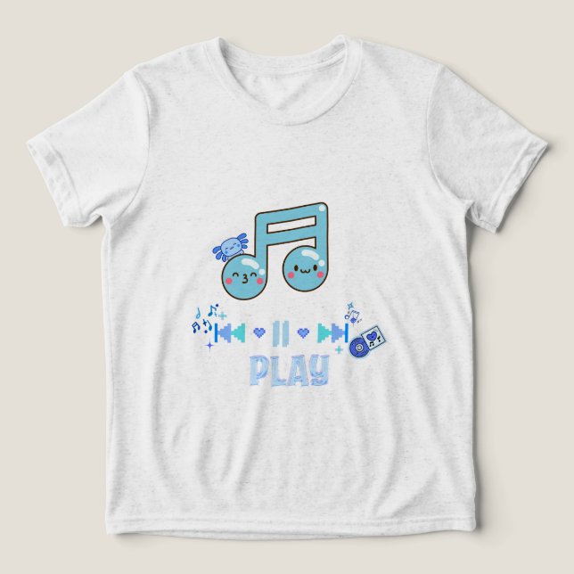 Play music  Tri-Blend shirt (Design Vorderseite)
