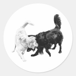 Play Never Waits Runder Aufkleber