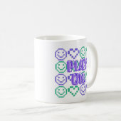 Play On & Gaming-Stil pixelige Elemente Kaffeetasse (VorderseiteRechts)