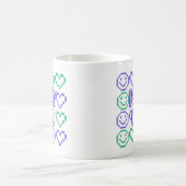 Play On & Gaming-Stil pixelige Elemente Kaffeetasse (Mittel)