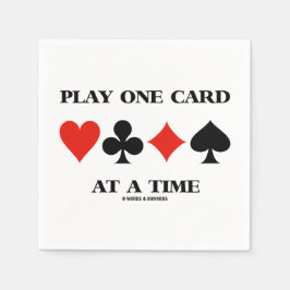Play One Card At A Time Four Card Suits Serviette
