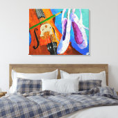 Play Paint Pointe 11x14 Wrapped Canvas by panoplei Leinwanddruck (Insitu (Schlafzimmer))