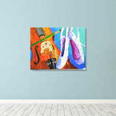 Play Paint Pointe 11x14 Wrapped Canvas by panoplei Leinwanddruck (Insitu (Holzboden))