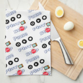 Play Pause Stopp Kitchenette Handtuch (Viertel Falte)