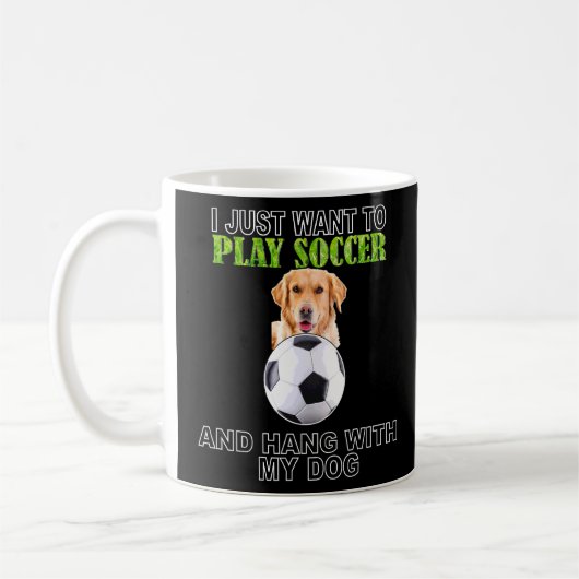 Play Soccer Hang W Dog Golden Retriever Kaffeetasse (Links)