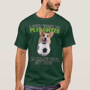 Play Soccer Hang W Dog Pembroke Welsh Corgi1117 T-Shirt