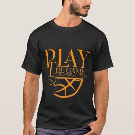 Play The Game Basketball Abstract Sports Tee (Vorderseite)