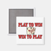 Play to Win - Win To Play - Blackjack Magnet (Vorderseite/Rückseite)