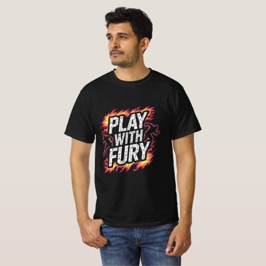 Play With Fury – Intense Flame Runner T-Shirt (Vorne ganz)