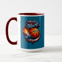 Play With Heart Basketball Motivational Combo Mug Tasse