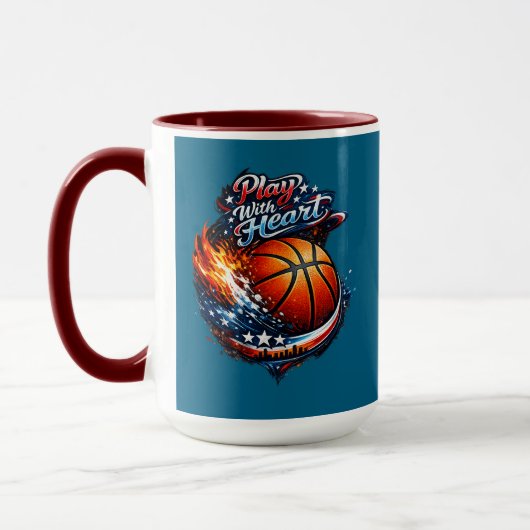 Play With Heart Basketball Motivational Combo Mug Tasse (Links)