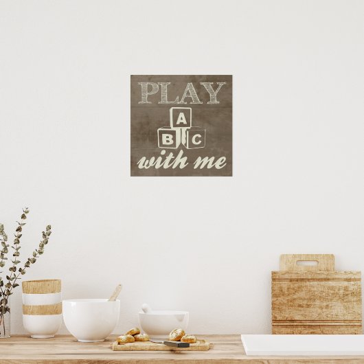 "Play with me"-Druck Poster (Küche)