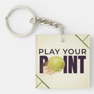Play Your Point Tennis Kunst Schlüsselanhänger