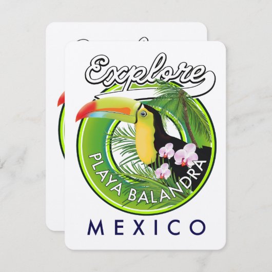 Playa Balandra Mexico Retro-Logo (Vorne/Hinten)