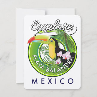 Playa Balandra Mexico Retro-Logo