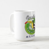 Playa Balandra Mexico Retro-Logo Kaffeetasse (Vorderseite Links)