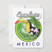Playa Balandra Mexiko Retro-Logo (Rückseite)